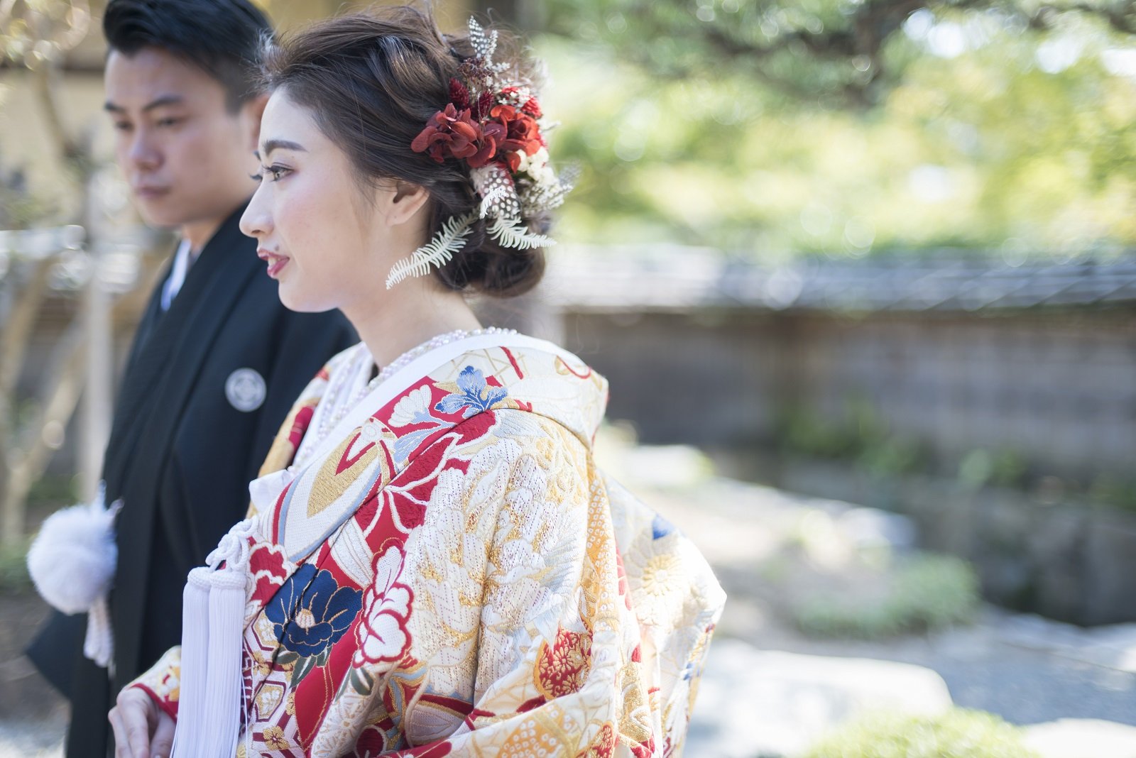 香川県高松市の小さな結婚式相談カウンターマリマリコンシェルジュのご紹介式場 弓絃葉の和装コーディネート